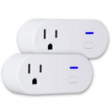 UltraPro Plug-In 1-Outlet WiFi Smart Switch, 2 Pack, White