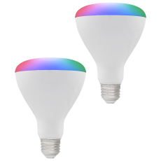 UltraPro WiFi Color-Changing Smart LED Light Bulb, 65W, Dimmable, BR30, 2 Pack