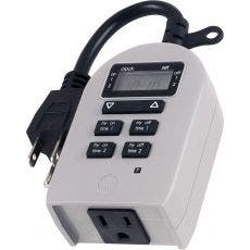 UltraPro Outdoor Plug-In 1-Outlet Digital Timer, Gray 