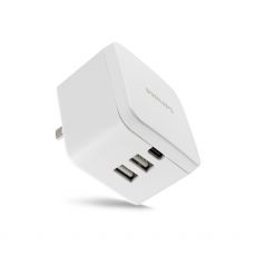 Philips 3-USB Wall Charger with 1 USB-C and 2 USB-A Ports and Power Delivery, White
