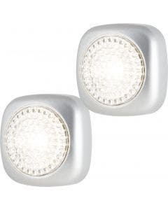 Energizer Battery Operated LED Tap Puck Light, 2 pack, Silver