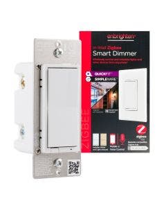 Enbrighten Zigbee In-Wall Smart Dimmer with QuickFit™ and SimpleWire™, White/Almond