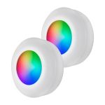 Energizer Battery Operated Color-Changing LED Puck Lights, 2 Pack, White