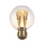 GE Vintage Bowl Lens Light Sensing LED Night Light, Gold