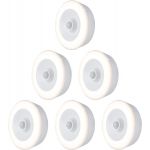 Energizer Battery Operated Motion Sensing LED Puck Light, 6 Pack, White