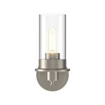 Enbrighten Sconce Light with LED Vintage Bulb, Brushed Nickel