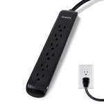 Philips 6-Outlet 4ft. Surge Protector, Black