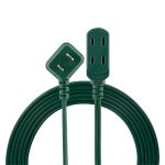 Philips 3-Outlet 15ft. Extension Cord with Flat Plug, Green